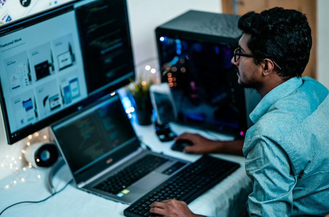 person solving coding problem