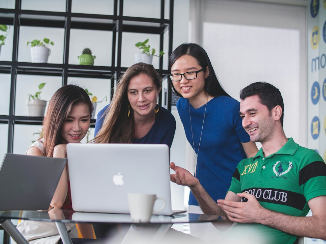 group of students in programming workshop
